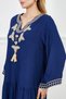 Wide Fit Embroidered Viscose Dress - 2