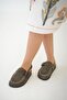Alora Women's Genuine Leather Closed-Front Sandals Green - 4