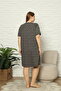 Plus Size Women's Rose Print Short Sleeve Relaxed Fit Dress - 4