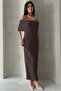 Textured Off Shoulder Long Summer Dress - 5