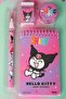 "Dekomus Wet Wipes with Gift" Licensed Hello Kitty & Best Friends 4-Piece Stationery Set Notebook, - 3