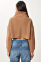 Women's Biscuit Zippered Turtleneck Sweater MX00124 - 4