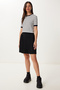 Women's Black Pleated Mini Knitwear Skirt Pf00114