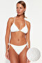 Ekru Dokulu Üçgen Kaplı Bikini Üstü TBESS23BU00272