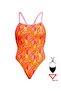 ملابس سباحة للتدريب للسيدات من Funkita SST Orange Crush، أشرطة رفيعة واسعة الظهر