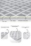 Gray - White Geometric Motif Diamond on White Floor Geometric Simple & Stylish 2-Piece Bathroom & Kitchen Mat Set - 4