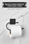 Black Toilet Paper Holder with Adhesive Square Head