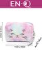 Large Capacity Zippered Hairy Pen Holder - Mixed Makeup Bag Cat and Love - 2