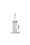 WHITE DECORATIVE TOILET BRUSH WITH CHROME DECOR - 3