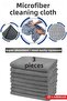 3 Pieces Jumbo Size Microfiber Checkered Cleaning Cloth Wall and Floor Wiping Cloth Most Comfortable to Squeeze 50*70cm