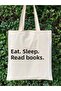 Y2K Eat Sleep Read Books Tote Raw Cloth Bag - Pinterest Bag