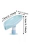2 Suction Cups Plastic Non-Slip Bathroom Drain Soap Dish with Water Drain - 8