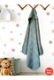 Outlet-100% Cotton Girl-Boy Newborn-Baby Bath Towel Swaddle Plain/Sea Blue - 2