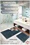 Cotton Woven Bath Mat Set, Bathroom Rug Leaf Set of 2 60X100 - 60X50 Anthracite - 3
