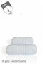 2-Piece White Hotel Logo Towel Set 100% Cotton - 1 Hand Towel 50X90 and 1 Bath Towel 70X140 - 3