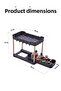 Two-Tier Functional Organizer with Wooden Legs – Cabinet, under Sink, Countertop Black - 7