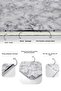 Gray - Black Framed Motif Marble Patterned Classic Antique Motif 2-Piece Bathroom Mat Set - 4