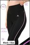 Women's High Waist Recovery Sports Tights Black / Lilac Stripe Detailed Lycra Diver 1041 - 4