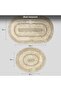 Natural Cotton Spaghetti Oval Mink 2-Piece Bath Mat Set Bathroom Rug Toilet Seat Set - 7