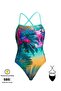Funkita Stp the Beach Women's Swim Trunks - Double Cross Back, Chlorine Resistant, Ecological Design