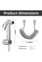 Stainless steel toilet faucet sink bidet set with gradual jet spray spiral hose - easy installation - 6