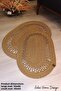Jute 2-Piece Wicker, Mat, Bath Mat, Door Mat, Balcony, Decor Lux Mat Set