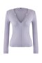 Wardrobe Essentials Lilac Mercerized Look Ribbed Knitwear Sweater |   Twoaw26Kz000990 - 5
