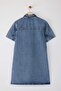 Mavi Cep Detaylı Oversize Mini Denim Gömlek Elbise TWOSS22EL3022 - 8