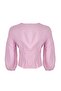 Pembe Kruvaze Çizgili Dokuma Bluz TWOSS25BZ00170 - 7