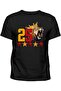 25 Roaring King Lion 5 Star Printed Cotton Adult Tee