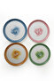 Flowers Mottolu Nordic Cake Plate 22 cm 4 Pieces 22804-05 - 3