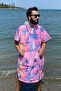 Surf Summer Poncho Hooded Bathrobe Beach Towel(Live Free) Summer - 2