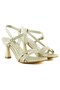 Roseline Skin Satin Open Front Back Strap Buckle Goblet Heeled Evening Dress Shoes - 4