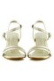 Roseline Skin Satin Open Front Back Strap Buckle Goblet Heeled Evening Dress Shoes - 5