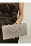Women's Evening Big Platinum Chain Wedding Night Party Bag - 6