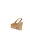 New Season Imported Quality Hazelnut Toe Cap with Straw Detail Wedge Heel Shoelaces - 3