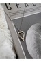 Spiral Heart Necklace, Vortex Steel Elegant Heart Women's Necklace - 2