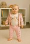 100% Cotton 3-Piece Seasonal Baby Girl Casual Pajama Set – Cardigan, Top, Bottom
