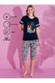 Women's Pajama Set Lightness for Summer: Short Sleeve Capri - Two Color and Pattern Options - 2