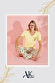 Women's Pajama Set Lightweight & Breathable: Yellow Floral Print Cotton - Short Sleeve, Button-Down Collar