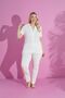 Women's Pajama Set Comfortable Summer Cotton White Striped – Large Size, Short Sleeve, Set of 2 - 4
