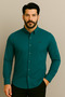 Slim Fit Long Sleeve Easy-Iron Sweat-Absorbing Breathable Texture Four Seasons Men's Shirt