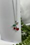 Cherry Figured Zircon Stone 316 L Stainless Steel Necklace - 2