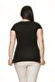 Women's Plus Size Black Stone Embroidered Tulle Detailed Bodysuit 15E-70007 - 5