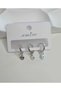 Set of Three Tiny Heart Earrings.Gift - 3