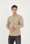 Judge Collar Line Lycra Cotton Linen Texture Slim Fit Men's Shirt