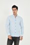 Judge Collar Line Lycra Cotton Linen Texture Slim Fit Men's Shirt