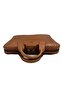 -1211 Bg Taba Genuine Leather Laptop Briefcase 38x29x6 Cm - 2