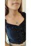 Women Clover Necklace Evil Eye Beaded Clover Necklace Stainless Steel - 3