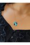 Women Clover Necklace Evil Eye Beaded Clover Necklace Stainless Steel